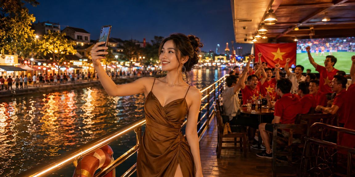 Người dùng Hà Nội xem nội dung thể thao trên điện thoại tại quán cà phê